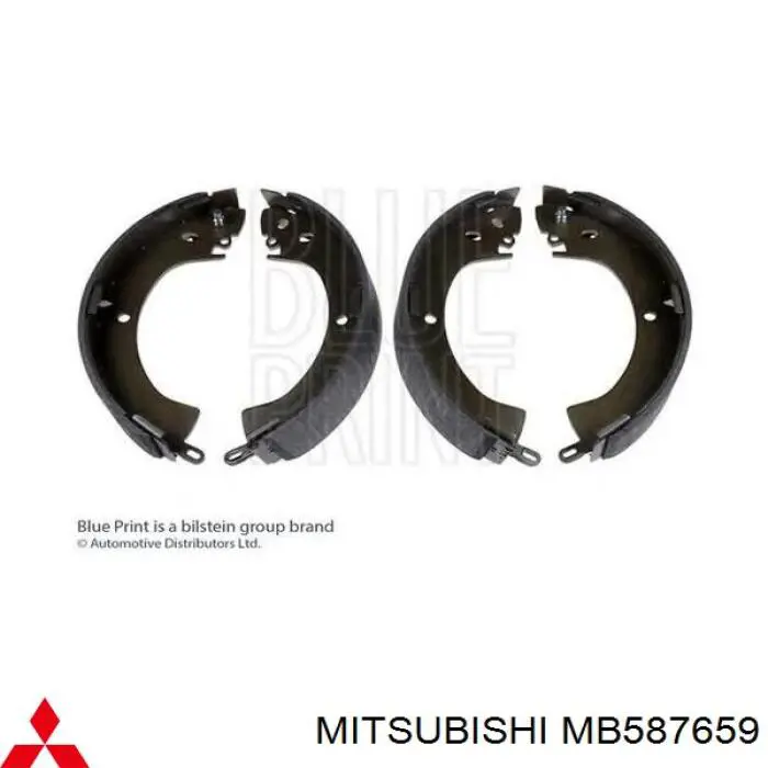 MB587659 Mitsubishi колодки тормозные задние барабанные