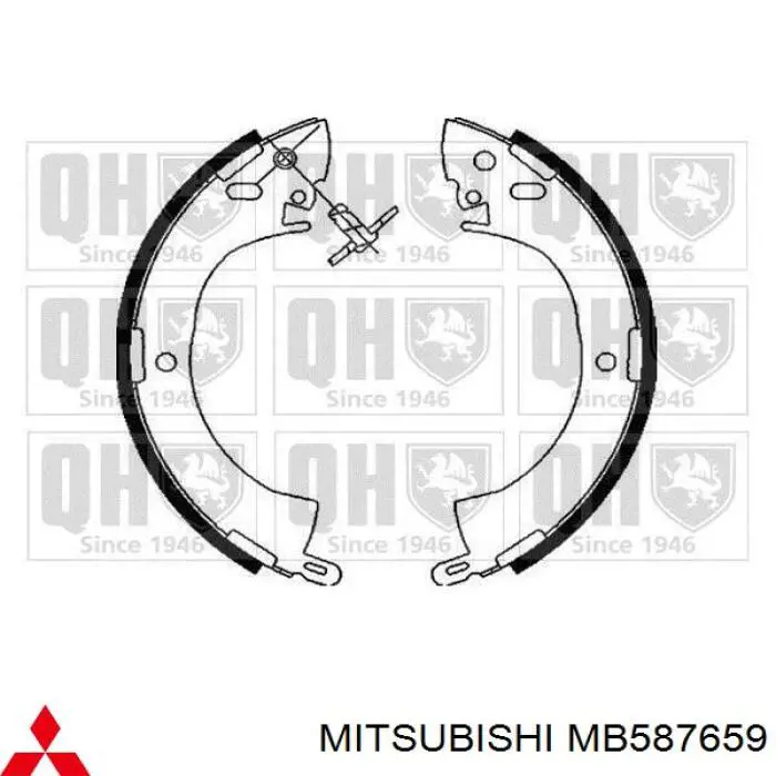 Задние барабанные колодки MB587659 Mitsubishi