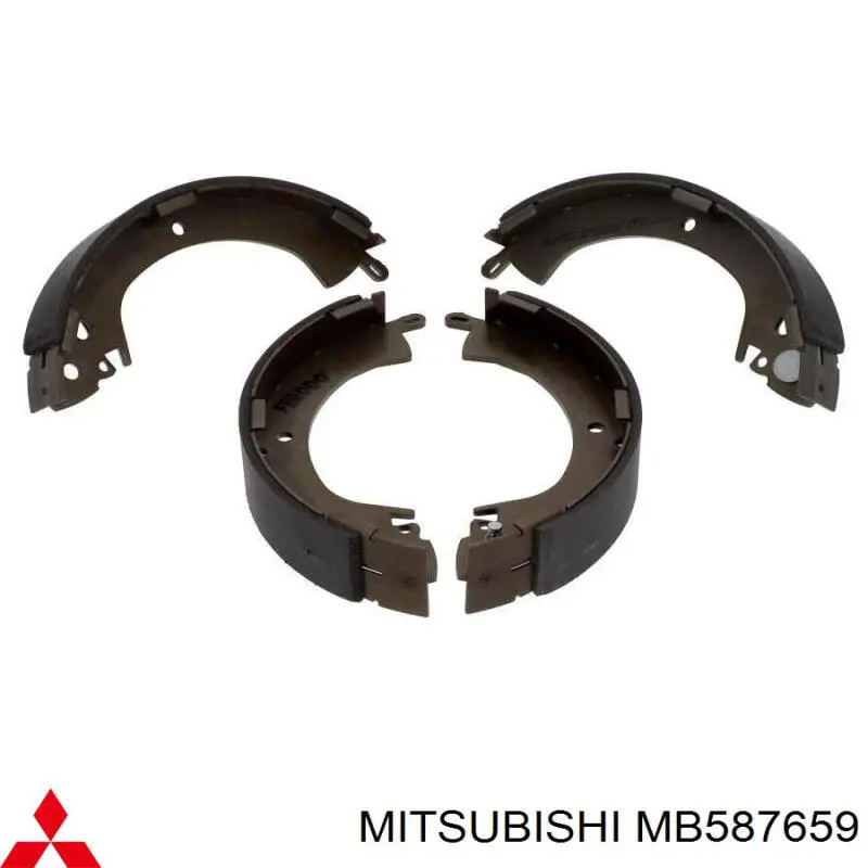 Купить MB587659 Mitsubishi Задние барабанные тормозные колодки