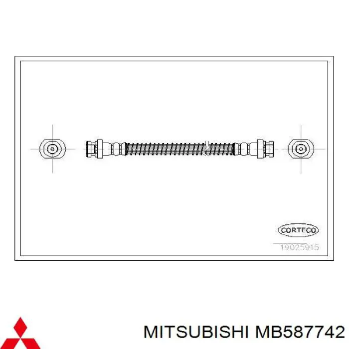 Задний тормозной шланг MB587742 Mitsubishi