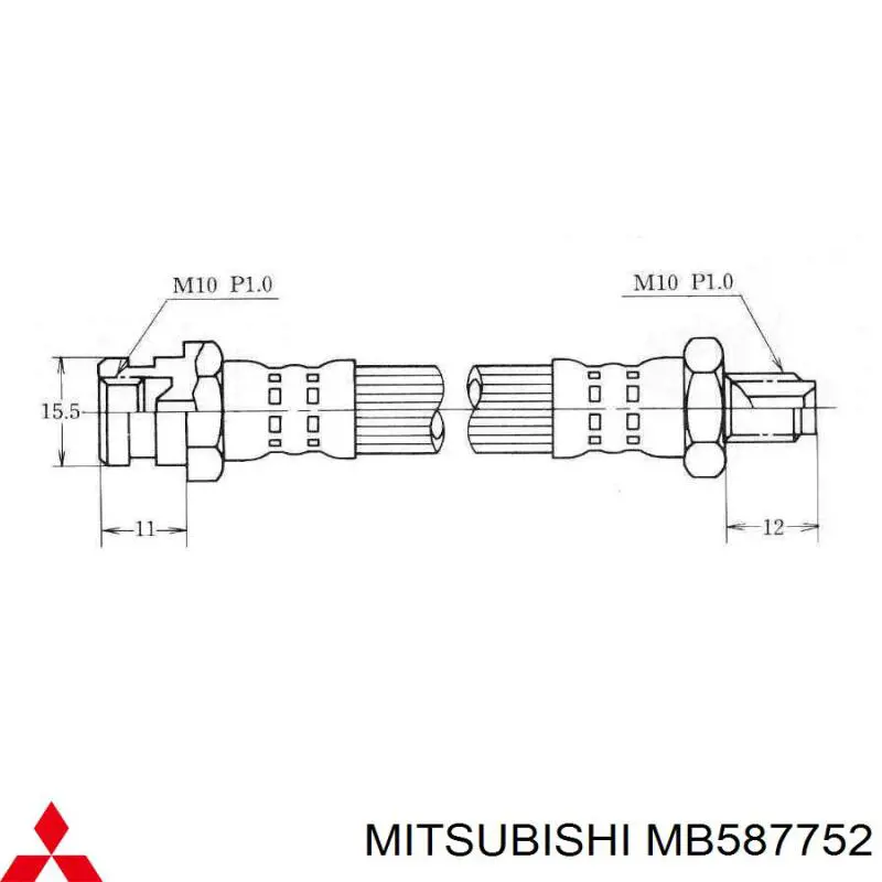 Тормозной шланг MB587752 Mitsubishi