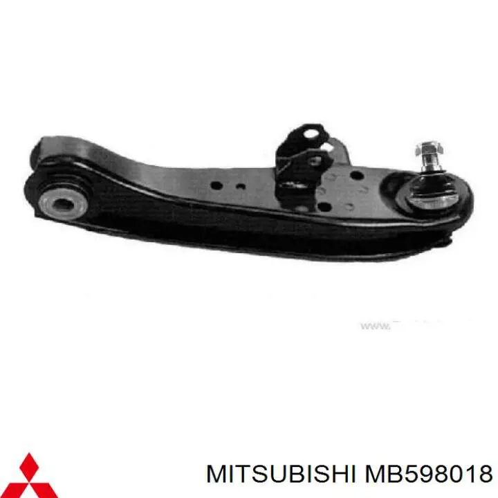 MB598018 Mitsubishi Рычаг передней подвески нижний, правый