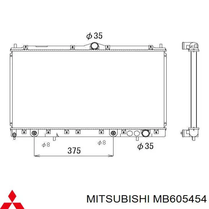  Радиатор Mitsubishi 3000 GT 