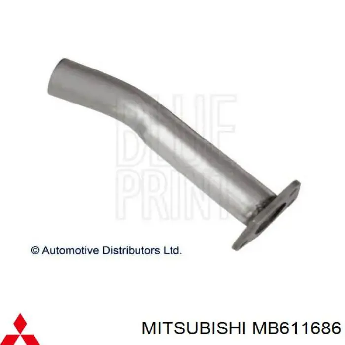 MB611686 Mitsubishi труба выхлопная, от катализатора до глушителя