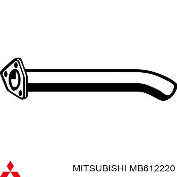 MB612220 Mitsubishi труба выхлопная, от катализатора до глушителя