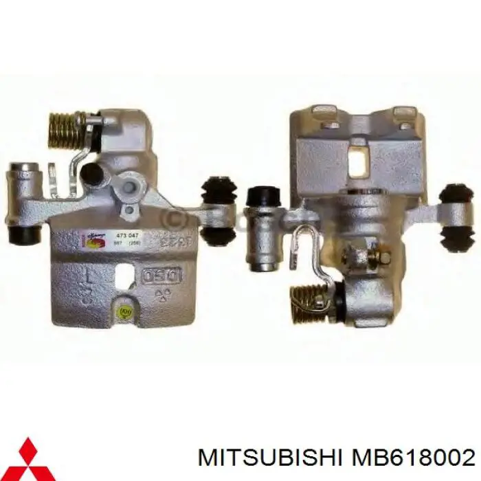 Pinza de freno trasera izquierda MB618002 Mitsubishi