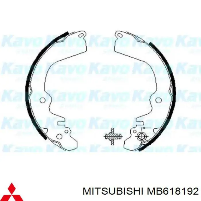 Купить MB618192 Mitsubishi Задние барабанные тормозные колодки