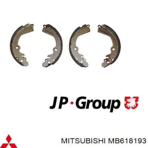 Купить MB618193 Mitsubishi Задние барабанные тормозные колодки