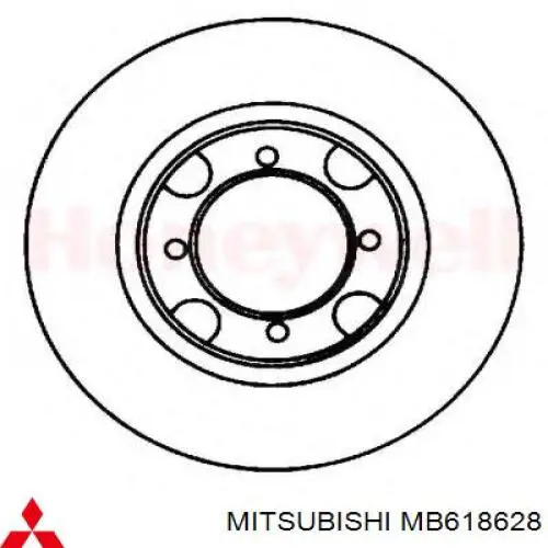 Передние тормозные диски MB618628 Mitsubishi