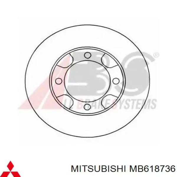 MB618736 Mitsubishi диск тормозной передний