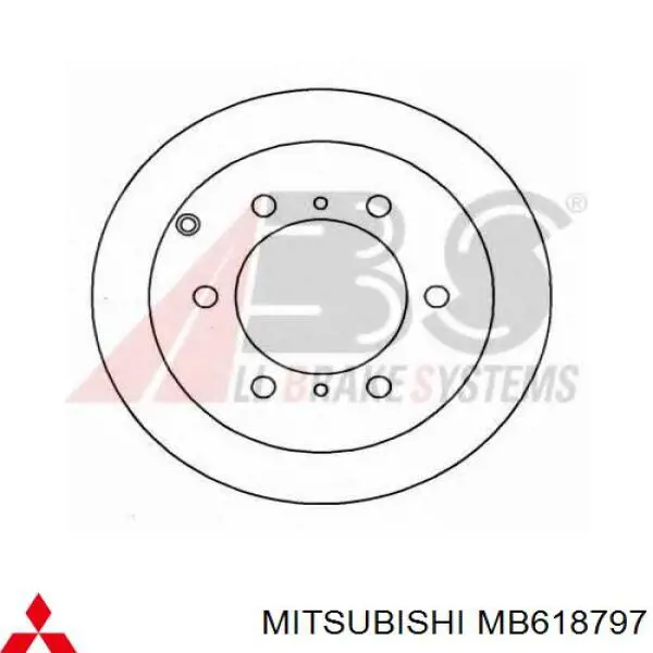 Купить MB618797 Mitsubishi Диск тормозной задний