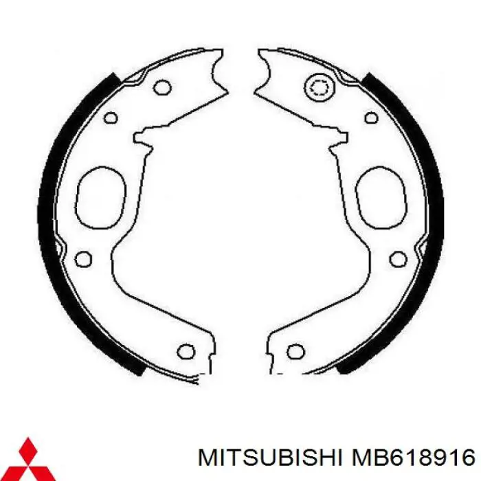 Колодки ручника (стояночного тормоза) Mitsubishi MB618916