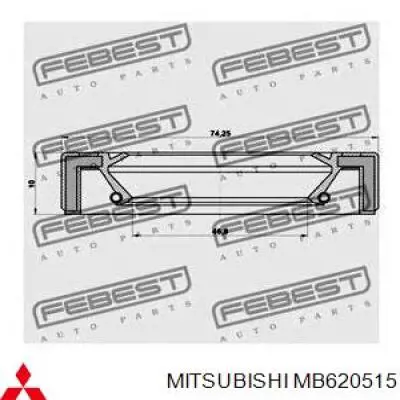 Сальник піввісі переднього моста, правою MB620515 Mitsubishi