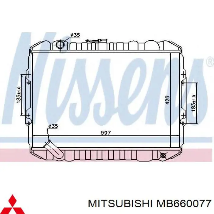MN135600 MITSUBISHI Radiador original y equivalente