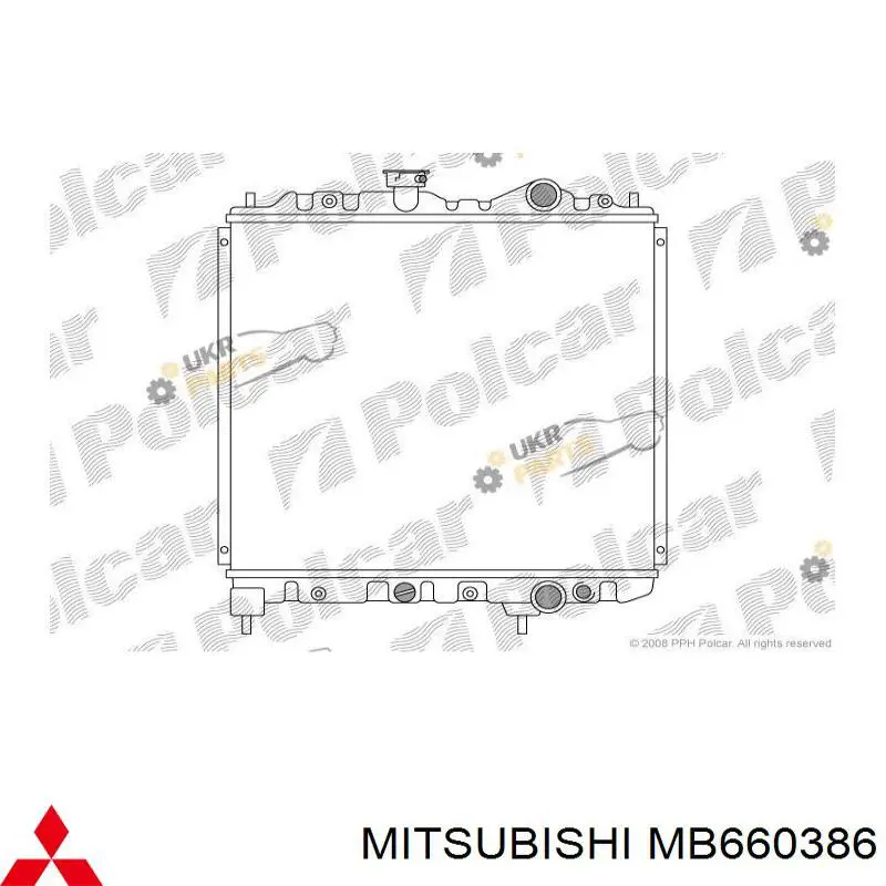 Купить MB660386 Mitsubishi Радиатор водяной