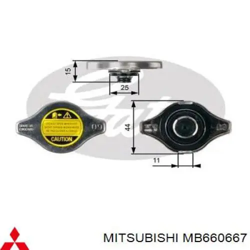 Tapa de radiador MB660667 Mitsubishi