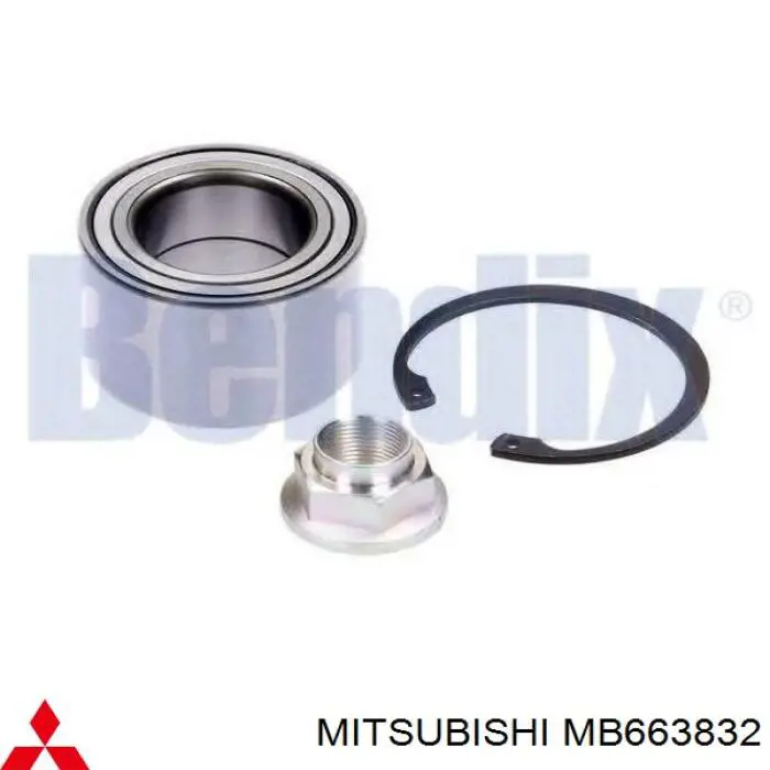 MB663832 Mitsubishi кольцо стопорное подшипника задней ступицы