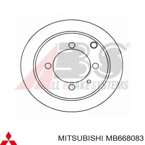 Диск тормозной задний Mitsubishi MB668083