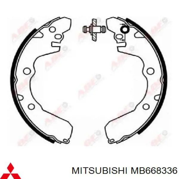 MB668336 Mitsubishi задние барабанные колодки