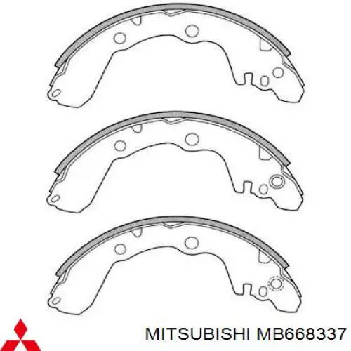 Тормоза рабочие задние ножные и тормозные барабаны Mitsubishi MB668337 цена, от 35.66 USD