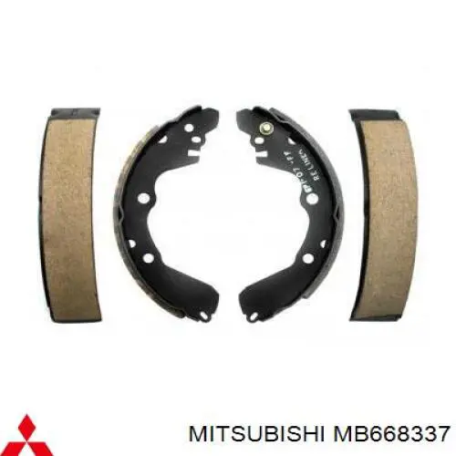 Купить MB668337 Mitsubishi Задние барабанные тормозные колодки
