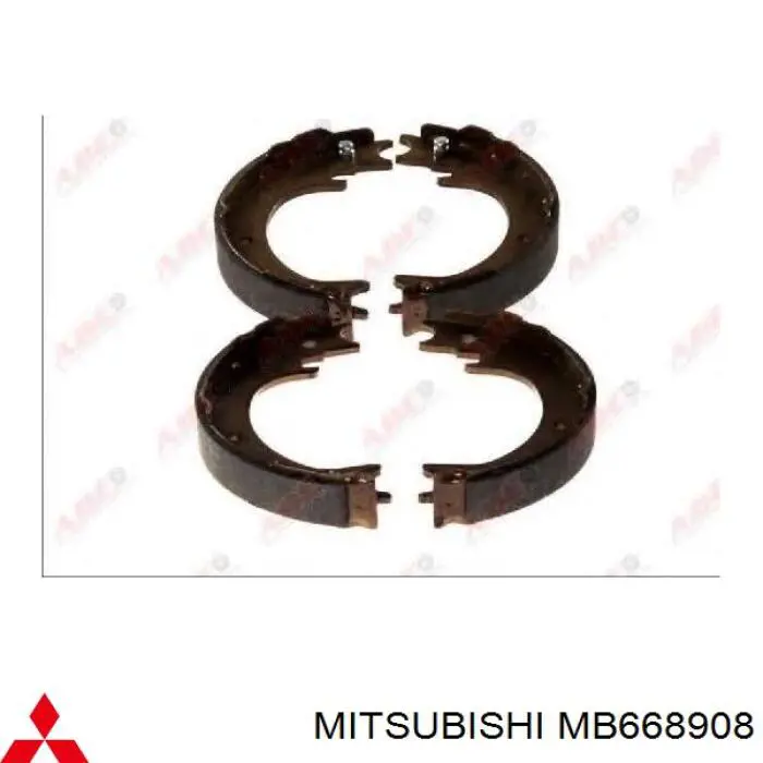 Задние барабанные колодки MB668908 Mitsubishi