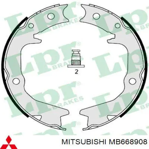 Тормоза рабочие задние ножные и тормозные барабаны Mitsubishi MB668908 цена, от 20.84 USD