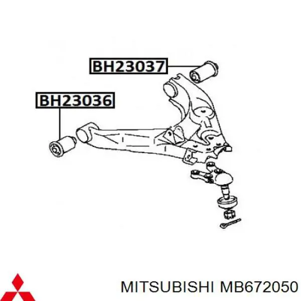 Рычаг передней подвески верхний левый Mitsubishi MB672050 цена, от 15.65 USD