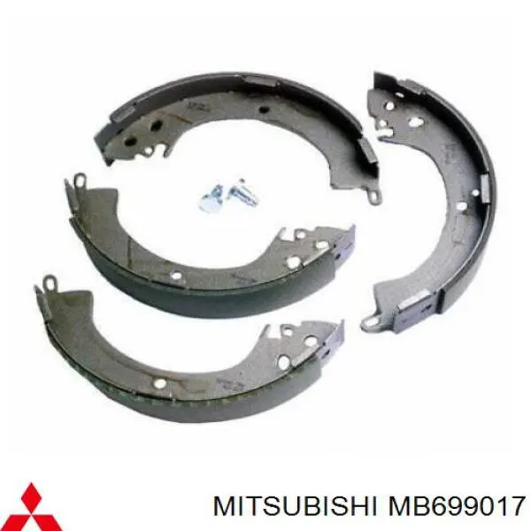 MB699017 Mitsubishi колодки тормозные задние барабанные