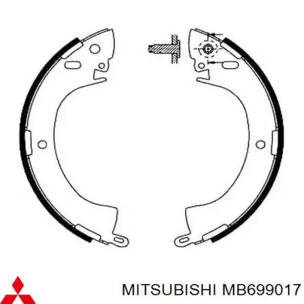 Тормоза рабочие задние ножные и тормозные барабаны Mitsubishi MB699017 цена, от 25.37 USD
