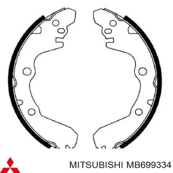 Задние барабанные колодки MB699334 Mitsubishi