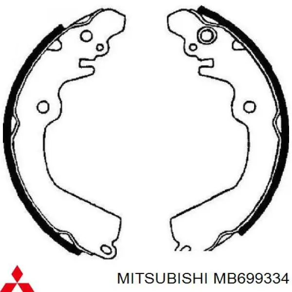 Купить MB699334 Mitsubishi Задние барабанные тормозные колодки