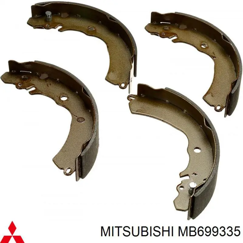 Купить MB699335 Mitsubishi Задние барабанные тормозные колодки