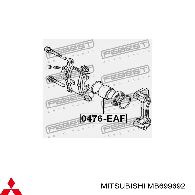 Поршень тормозного суппорта переднего  MITSUBISHI MB699692
