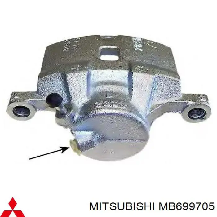 MB699705 Mitsubishi Суппорт тормозной, передний, левый