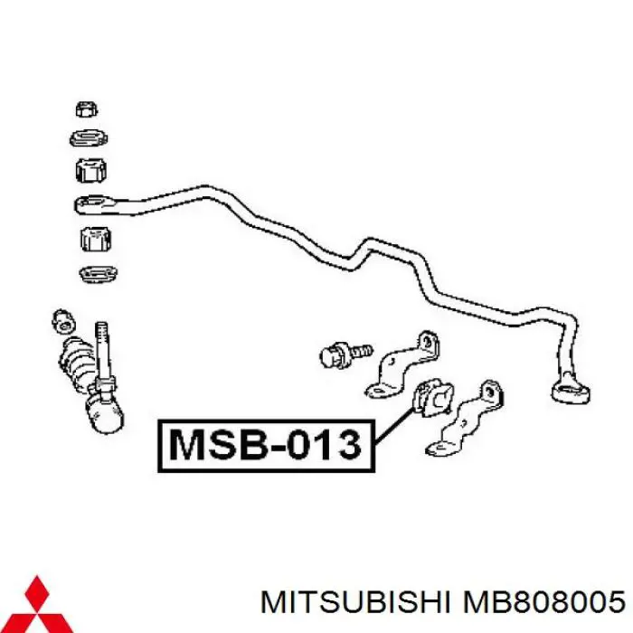 MB808005 Mitsubishi втулка стабилизатора переднего