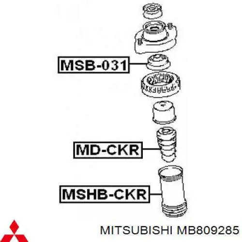 MB809285 Mitsubishi буфер (отбойник амортизатора заднего)