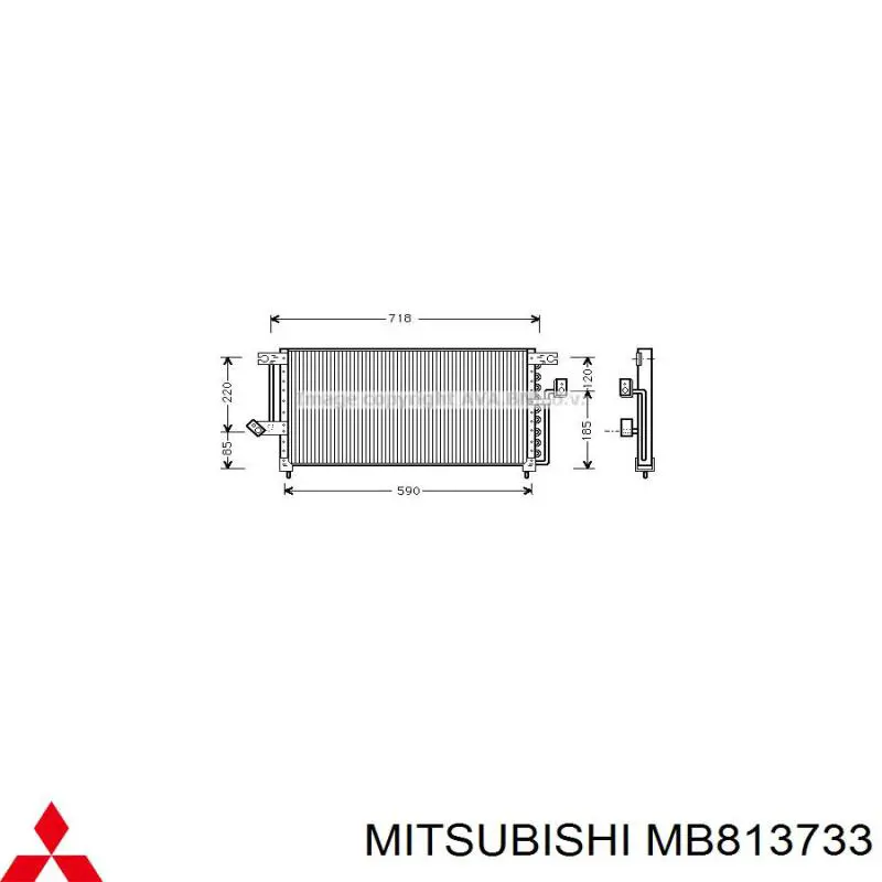 Купить MB813733 Mitsubishi Радиатор системы охлаждения кондиционера