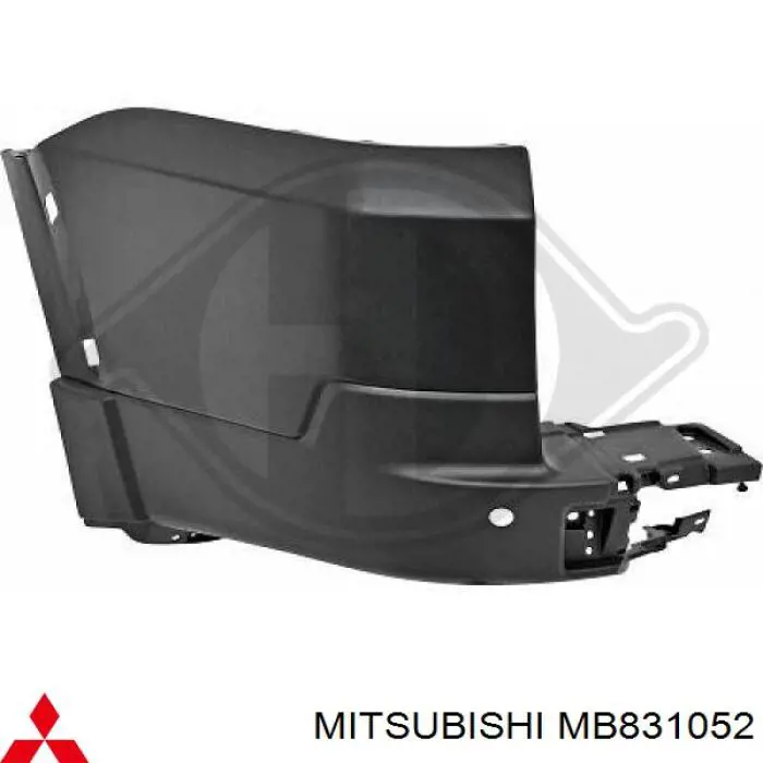 Бампер задний, правая часть на Mitsubishi Pajero II Canvas Top 