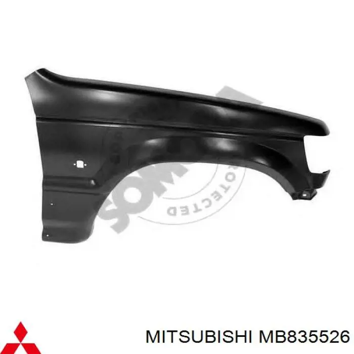 Боковая часть передняя правая Mitsubishi MB835526 цена, от 56.24 USD