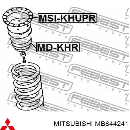 Проставка (гумове кільце) пружини задньої, верхня MB844241 Mitsubishi