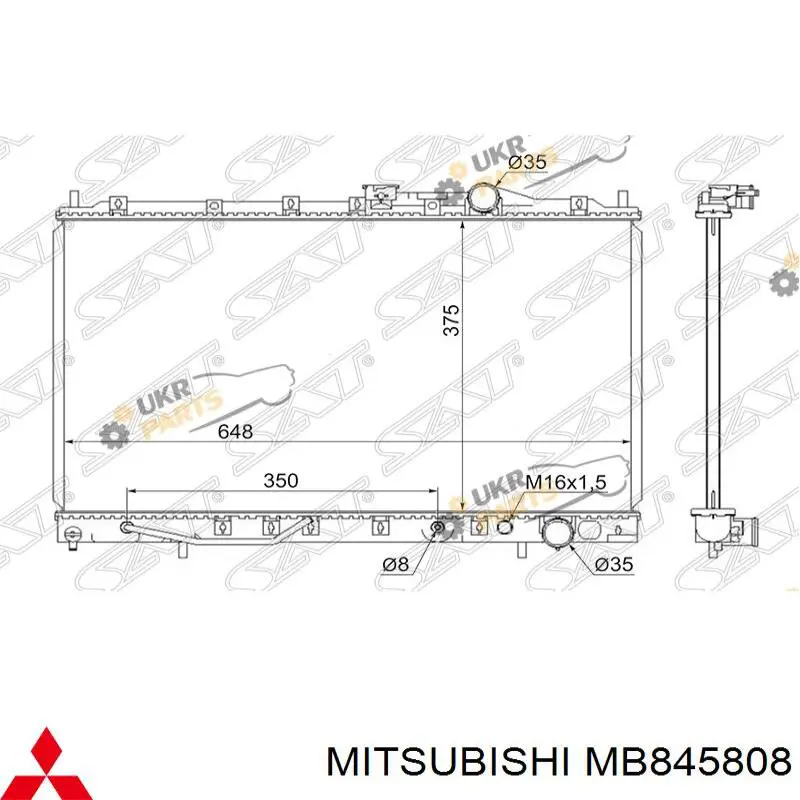 Радиатор MB845808 Mitsubishi