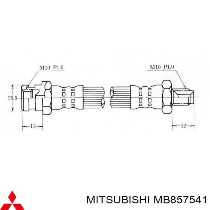 MB857541 Mitsubishi шланг тормозной передний