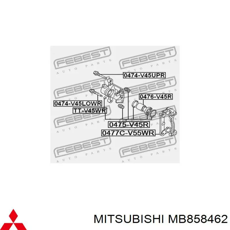 Поршень тормозного суппорта заднего  MITSUBISHI MB858462