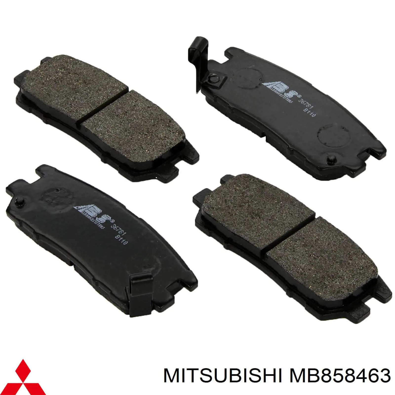 MB858463 Mitsubishi колодки тормозные задние дисковые