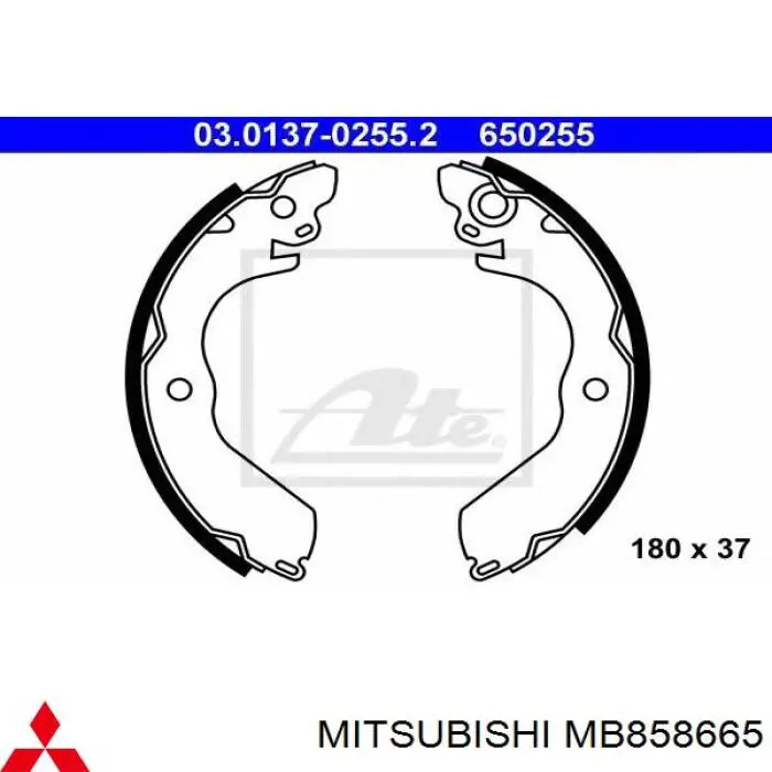 MB858665 Mitsubishi задние барабанные колодки