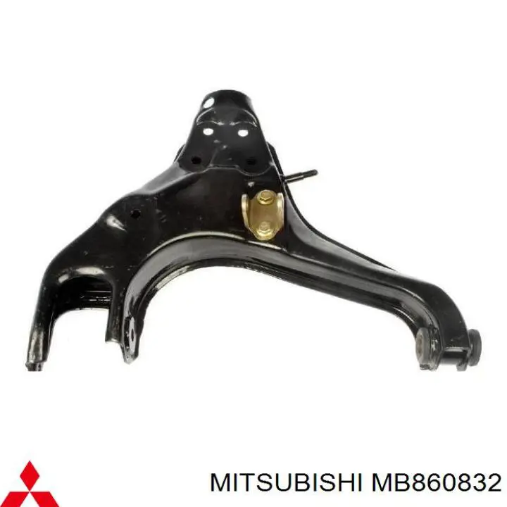 MB860832 Mitsubishi braço oscilante inferior direito de suspensão dianteira