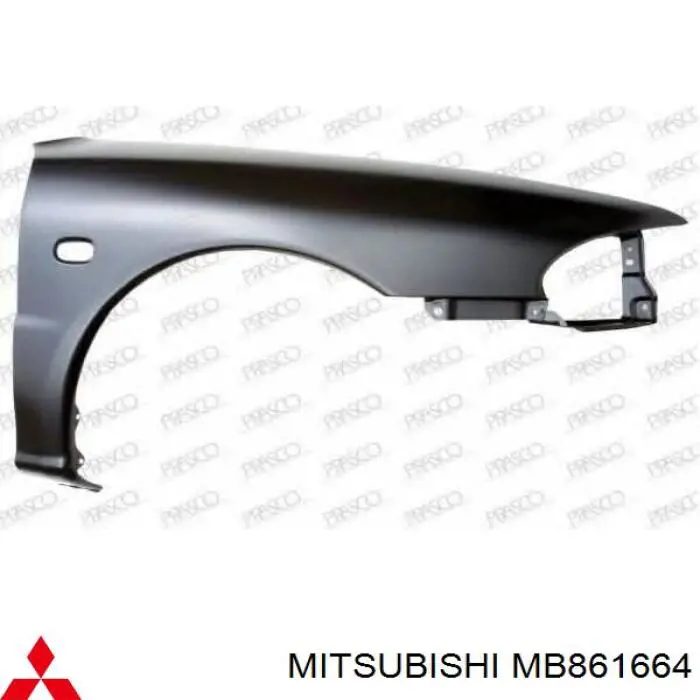 MB861664 Mitsubishi крыло переднее правое