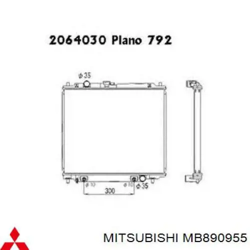 MB890955 Mitsubishi радиатор