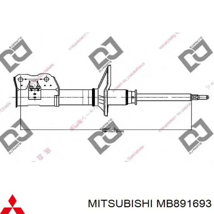 MB891699 Mitsubishi Амортизатор передний левый